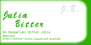julia bitter business card