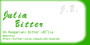 julia bitter business card